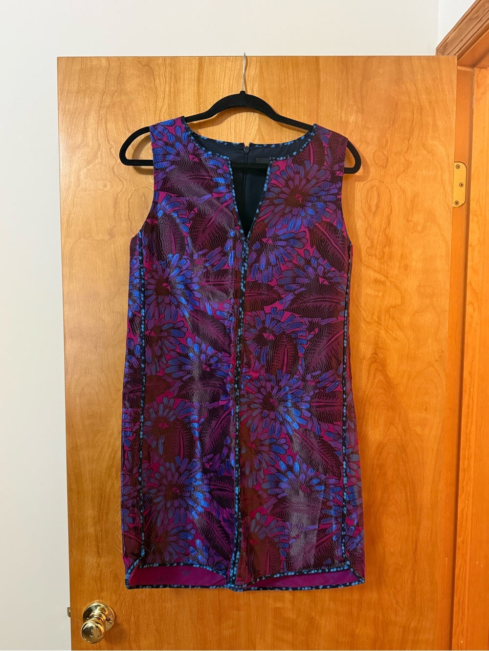 J. Crew Women’s Sleeveless Midnight Floral Jacquard Shift Dress Colorful Party 6